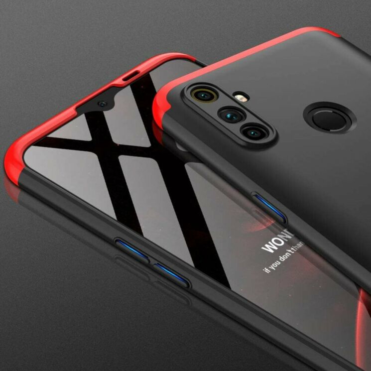 Защитный чехол GKK Double Dip Case для Realme C3 - Black / Red: фото 3 из 6