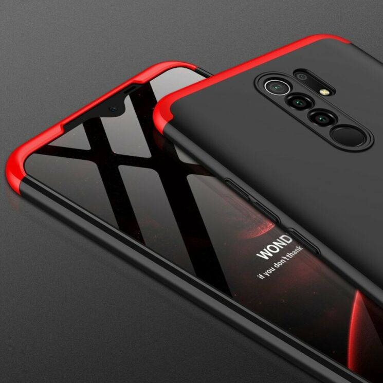 Защитный чехол GKK Double Dip Case для Xiaomi Redmi 9 - Black / Red: фото 2 из 15