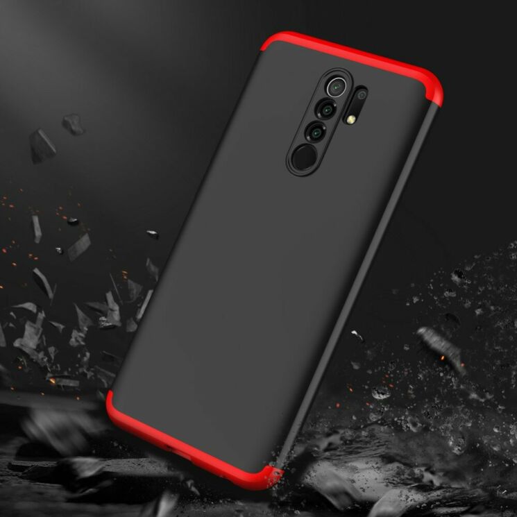 Защитный чехол GKK Double Dip Case для Xiaomi Redmi 9 - Black / Red: фото 5 из 15