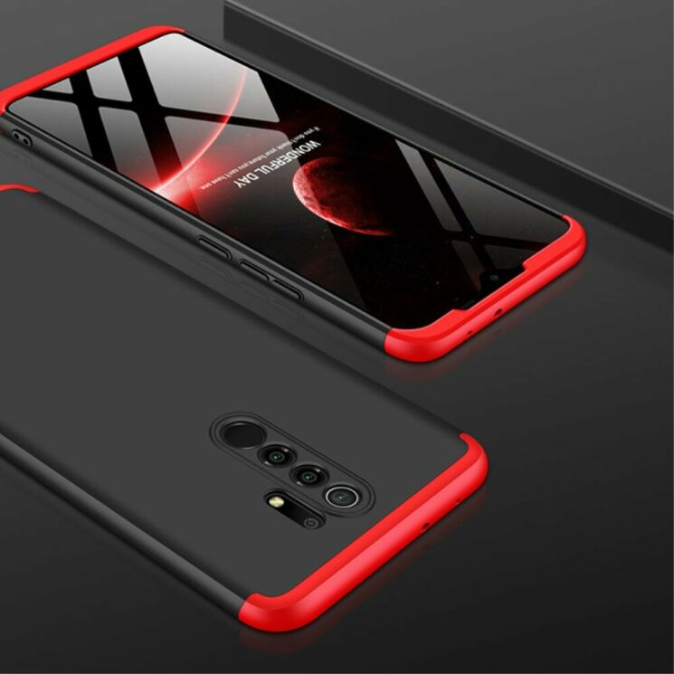 Защитный чехол GKK Double Dip Case для Xiaomi Redmi 9 - Black / Red: фото 8 из 15
