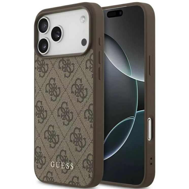 Захисний чохол Guess 4G Classic для iPhone 18 Pro / 17 Pro (GUHCP18LG4GFBR) - Brown: фото 1 з 7