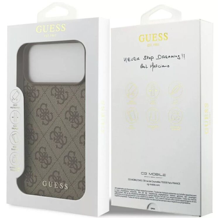 Захисний чохол Guess 4G Classic для iPhone 18 Pro / 17 Pro (GUHCP18LG4GFBR) - Brown: фото 7 з 7