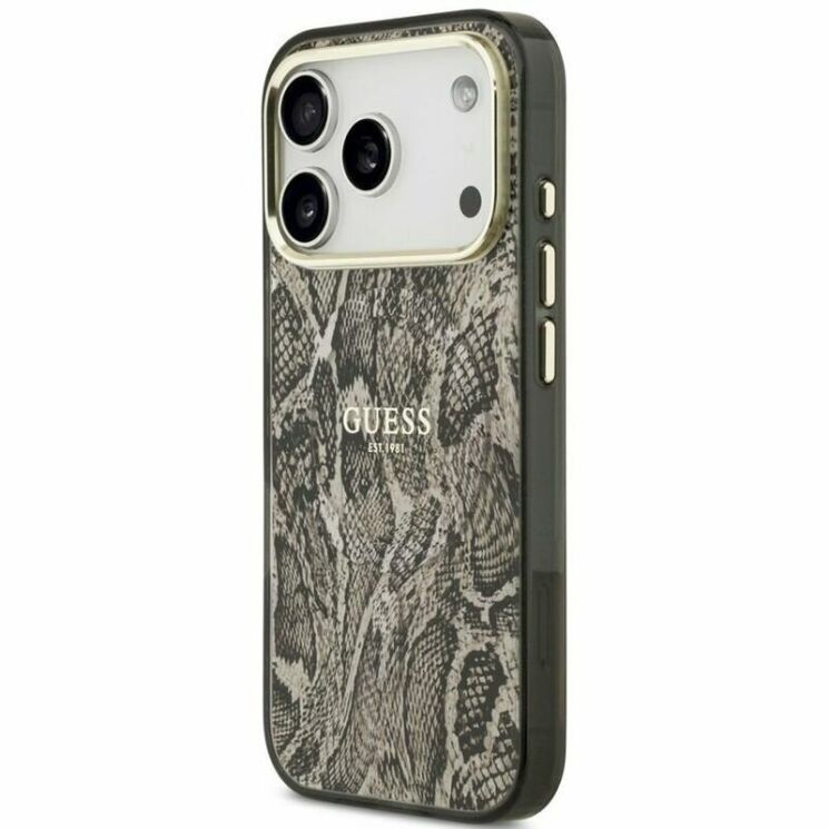Захисний чохол Guess Python Pattern MagSafe для iPhone 17 Pro Max (GUHMP17XHIMPYGW) - Brown (411146Z) Захисний чохол Guess Python Pattern MagSafe для iPhone 17 Pro Max (GUHMP17XHIMPYGW) - Brown: фото 2 з 7
