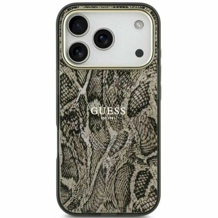 Захисний чохол Guess Python Pattern MagSafe для iPhone 17 Pro Max (GUHMP17XHIMPYGW) - Brown (411146Z) Захисний чохол Guess Python Pattern MagSafe для iPhone 17 Pro Max (GUHMP17XHIMPYGW) - Brown: фото 3 з 7