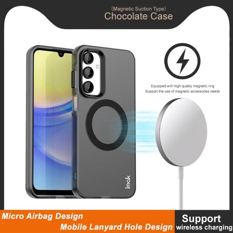 Защитный чехол IMAK Candy Series Magnetic для Samsung Galaxy A16 (A165) - Black: фото 4 из 10