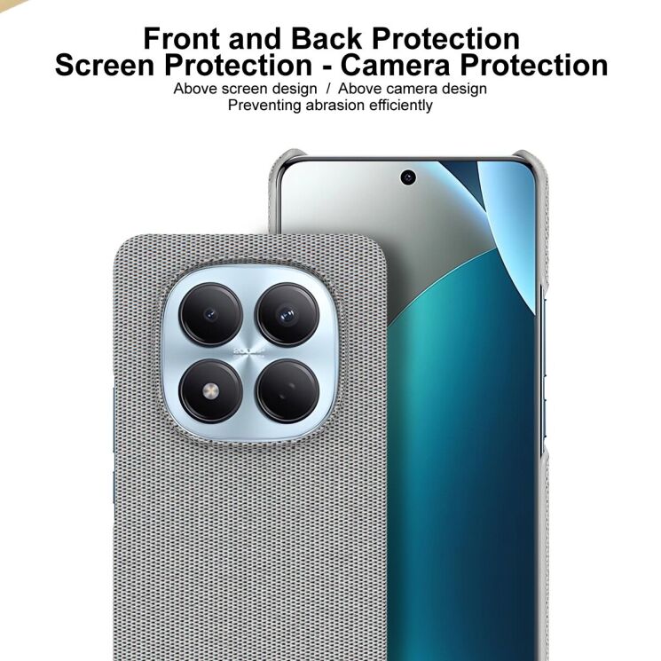 Защитный чехол IMAK Fabric Case для Xiaomi Redmi Note 15 Pro - Black: фото 7 из 8