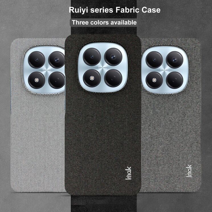 Защитный чехол IMAK Fabric Case для Xiaomi Redmi Note 15 Pro - Black: фото 5 из 8