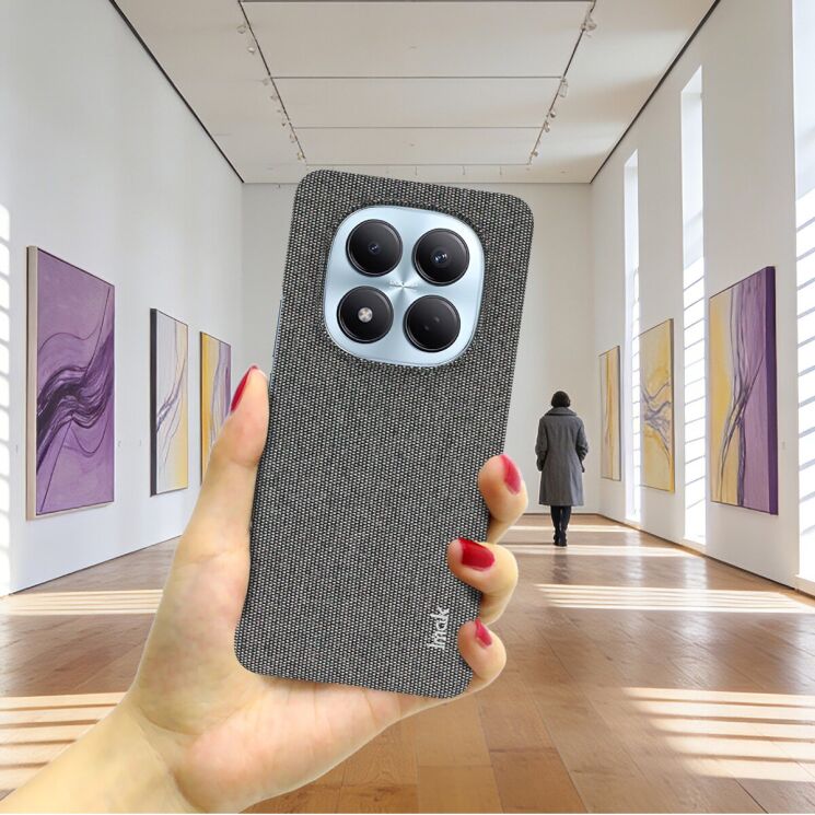 Защитный чехол IMAK Fabric Case для Xiaomi Redmi Note 15 Pro - Black: фото 4 из 8