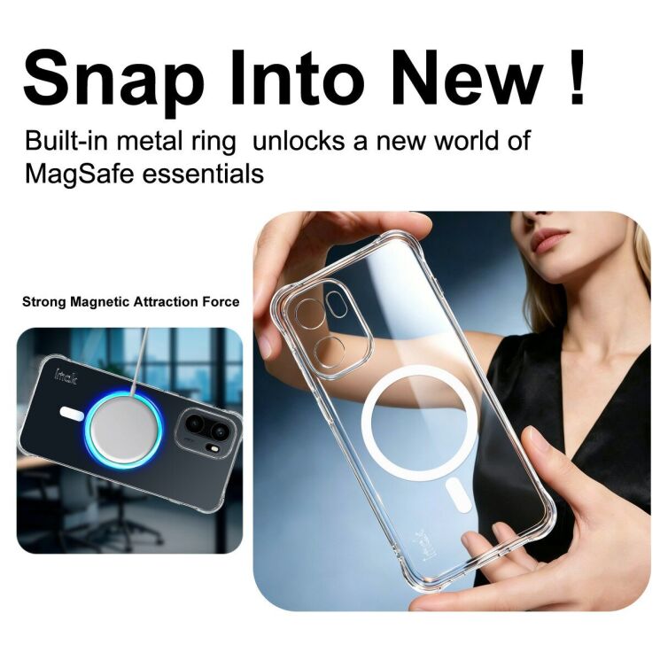 Защитный чехол IMAK Space Shield MagSafe для OnePlus 15R / Ace 6 / Ace 6T - Transparent (408050T) Защитный чехол IMAK Space Shield MagSafe для OnePlus 15R / Ace 6 / Ace 6T - Transparent: фото 5 из 11