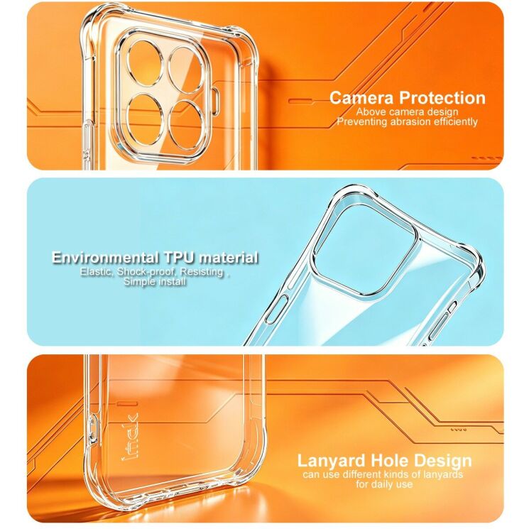 Захисний чохол IMAK Space Shield MagSafe для Xiaomi 17T Pro - Transparent: фото 9 з 11