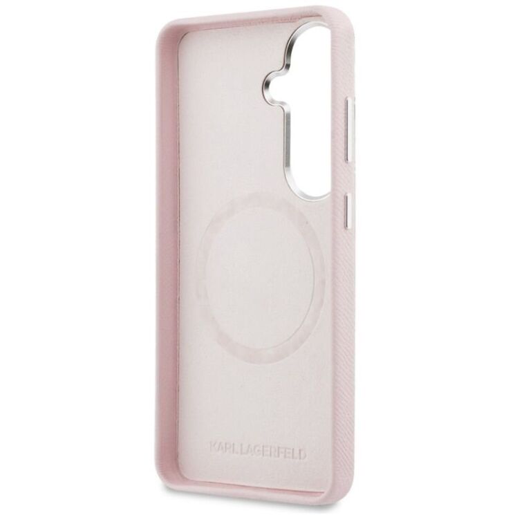 Захисний чохол Karl Lagerfeld K Metal Logo MagSafe для Samsung Galaxy S26 (S942) KLHMS26S5PGFKHGP - Pink: фото 7 з 8