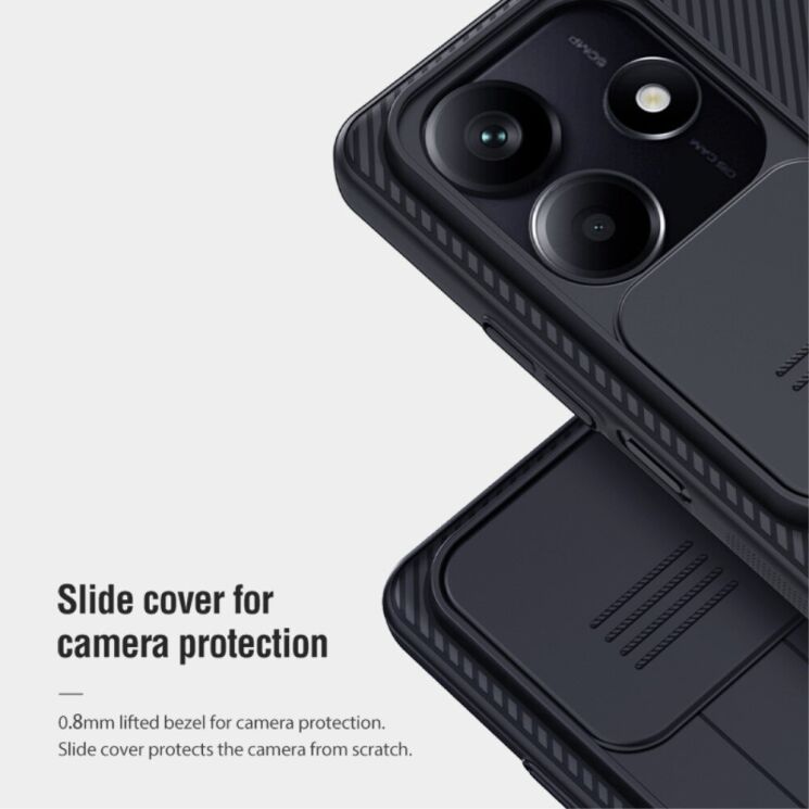 Защитный чехол NILLKIN CamShield Pro для Xiaomi Redmi Note 14 5G - Blue: фото 5 из 14