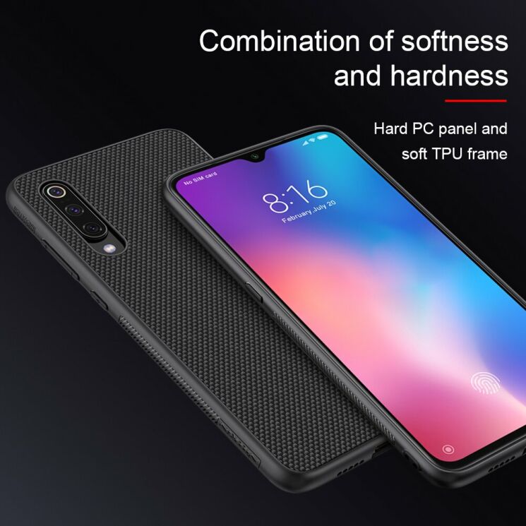 Защитный чехол NILLKIN Textured Hybrid для Xiaomi Mi 9 - Black: фото 7 из 16