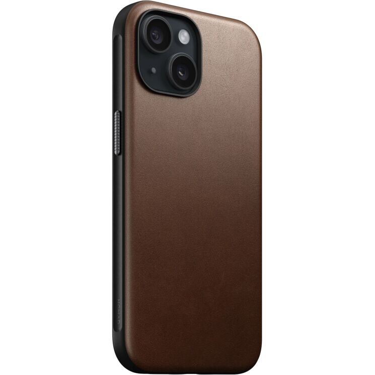 Захисний чохол Nomad Modern Leather Case для Apple iPhone 15 - Brown: фото 2 з 14