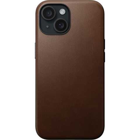 Захисний чохол Nomad Modern Leather Case для Apple iPhone 15 - Brown: фото 1 з 14