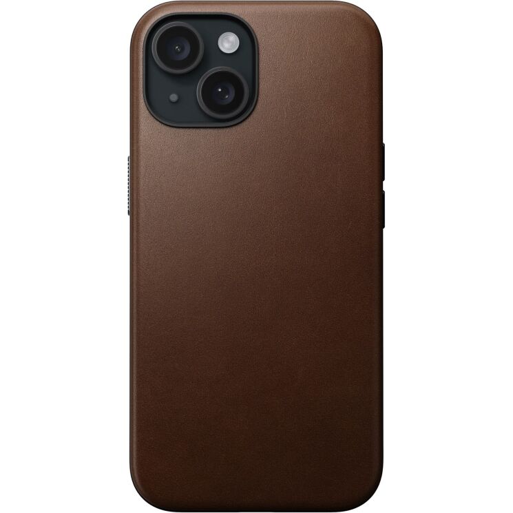 Захисний чохол Nomad Modern Leather Case для Apple iPhone 15 - Brown: фото 1 з 14