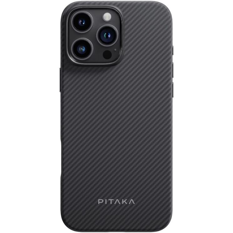 Защитный чехол Pitaka Military-Grade для Apple iPhone 16 Pro Max (KI1601PMPA) - 600D Black / Grey: фото 2 из 11