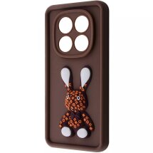 Защитный чехол Pretty Things Case для Xiaomi Redmi Note 14 Pro 5G / Poco X7 - Brown / Rabbit: фото 1 из 6