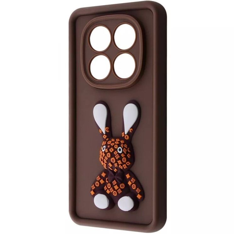 Защитный чехол Pretty Things Case для Xiaomi Redmi Note 14 Pro 5G / Poco X7 - Brown / Rabbit: фото 1 из 6