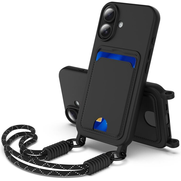 Захисний чохол Reframe Silicone Holder для Apple iPhone 16 - Black: фото 1 з 7