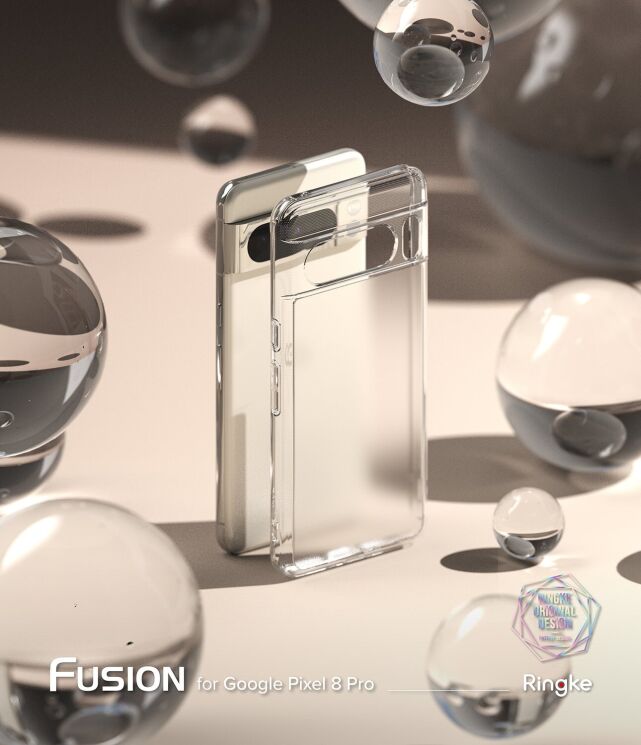 Защитный чехол Ringke Fusion для Google Pixel 8 Pro (8809961781100) - Matte Clear: фото 2 из 14
