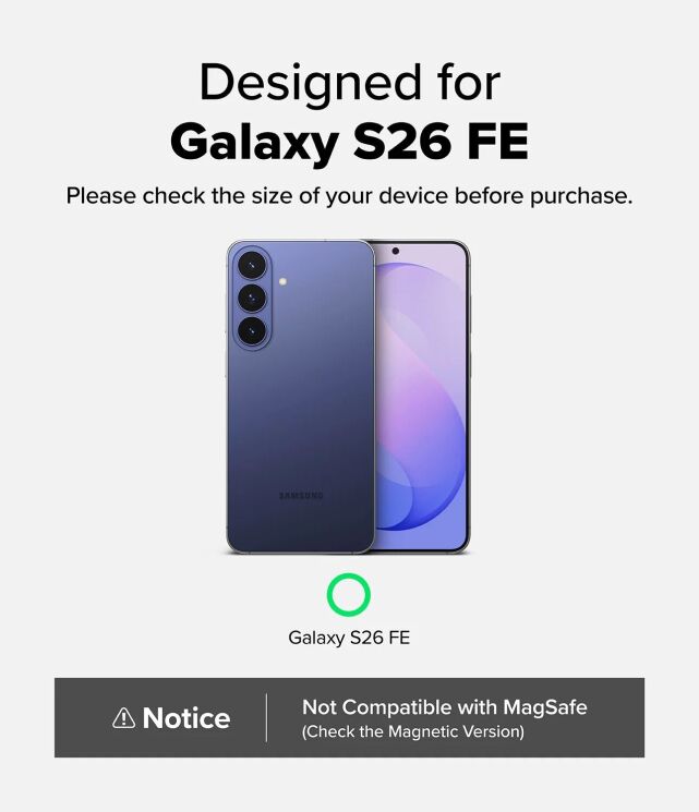 Защитный чехол Ringke Fusion для Samsung Galaxy S26 FE (8800380463653) - Matte Clear: фото 3 из 14