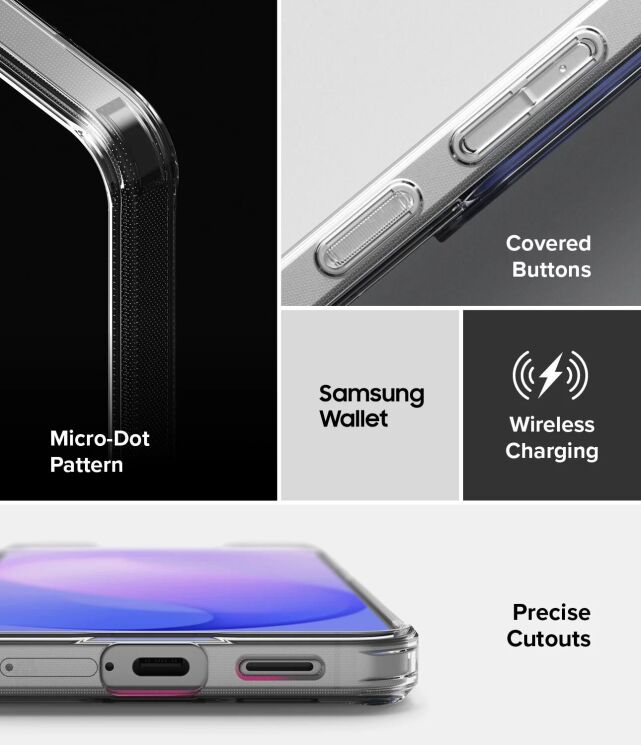 Защитный чехол Ringke Fusion для Samsung Galaxy S26 FE (8800380463653) - Matte Clear: фото 12 из 14