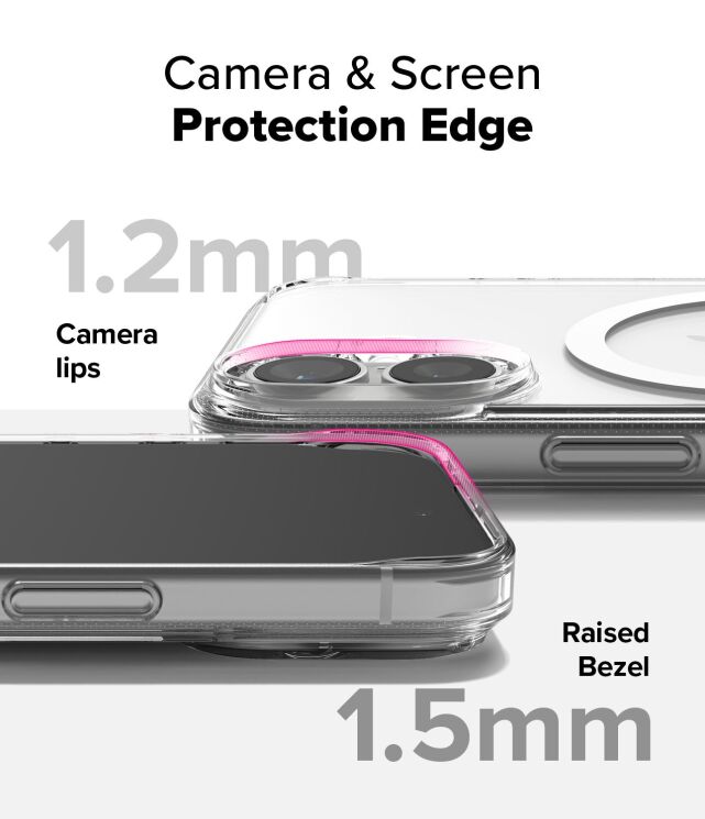 Захисний чохол Ringke Fusion Magnetic для Apple iPhone 16 (8800274960435) - Clear: фото 12 з 16