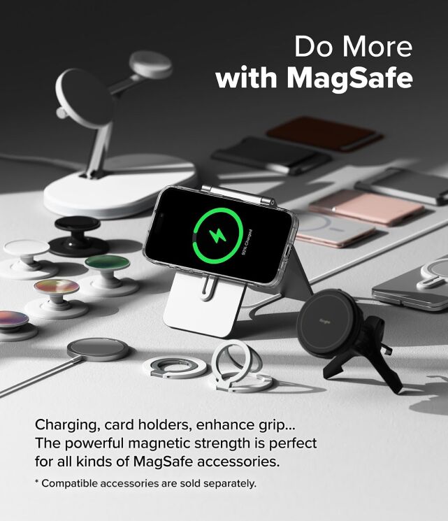 Захисний чохол Ringke Fusion Magnetic для Apple iPhone 16 (8800274960435) - Clear: фото 7 з 16