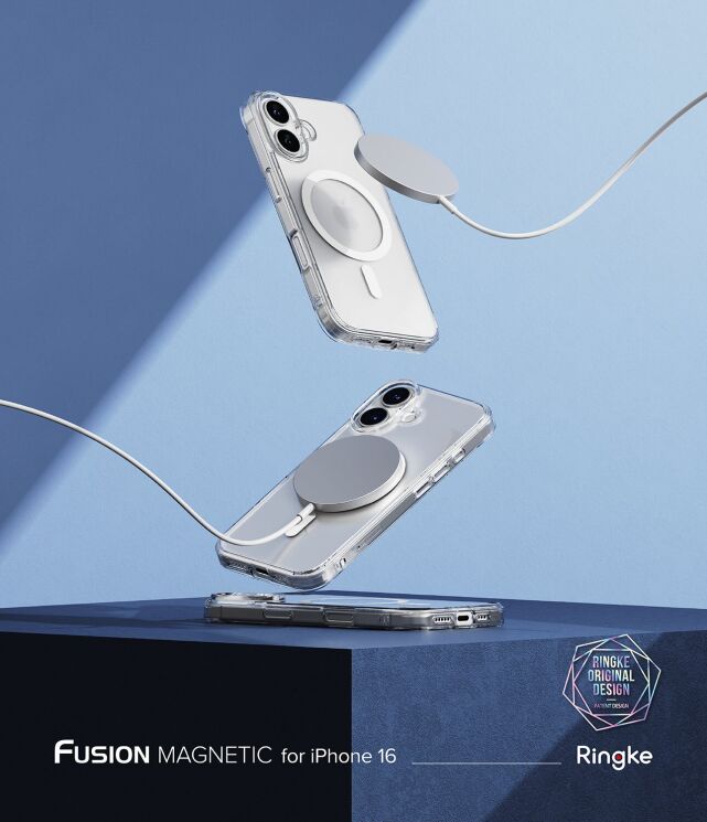 Захисний чохол Ringke Fusion Magnetic для Apple iPhone 16 (8800274960435) - Clear: фото 5 з 16