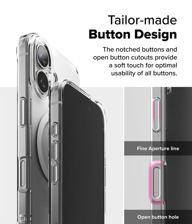 Захисний чохол Ringke Fusion Magnetic для Apple iPhone 16 (8800274960435) - Clear: фото 15 з 16