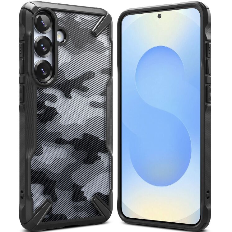 Защитный чехол Ringke Fusion X для Samsung Galaxy S25 Plus (S936) 8800274968684 - Camo Black: фото 1 из 14