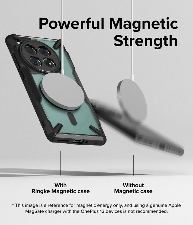 Защитный чехол Ringke Fusion X MagSafe для OnePlus 12 (8809961785689) - Matte Black: фото 8 из 18