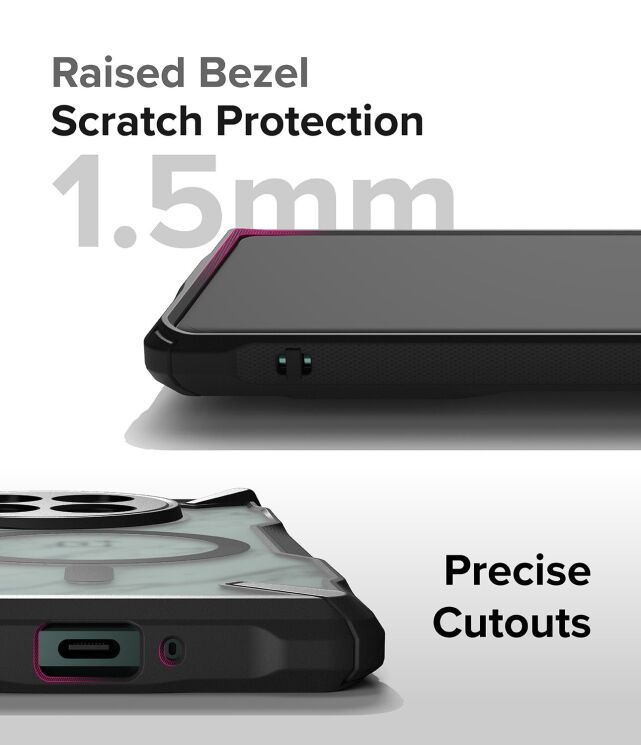 Защитный чехол Ringke Fusion X MagSafe для OnePlus 12 (8809961785689) - Matte Black: фото 14 из 18