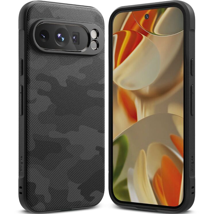 Защитный чехол Ringke Onyx Design для Google Pixel 9 Pro (8809961789175) - Camo Black: фото 1 из 15