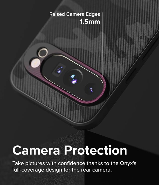Защитный чехол Ringke Onyx Design для Google Pixel 9 Pro (8809961789175) - Camo Black: фото 5 из 15