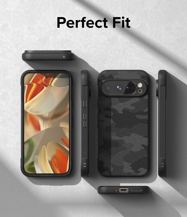 Защитный чехол Ringke Onyx Design для Google Pixel 9 Pro (8809961789175) - Camo Black: фото 10 из 15