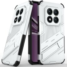 Защитный чехол с подставкой Deexe Bibercas для Xiaomi Redmi Note 15 Pro Plus / Poco M8 Pro 5G - White: фото 1 из 5