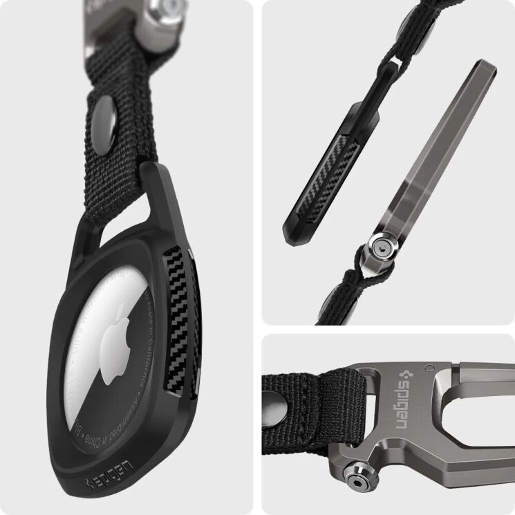 Захисний чохол Spigen Rugged Armor (FA) для Apple AirTag / AirTag 2 (AMP01565) - Matte Black: фото 12 з 12
