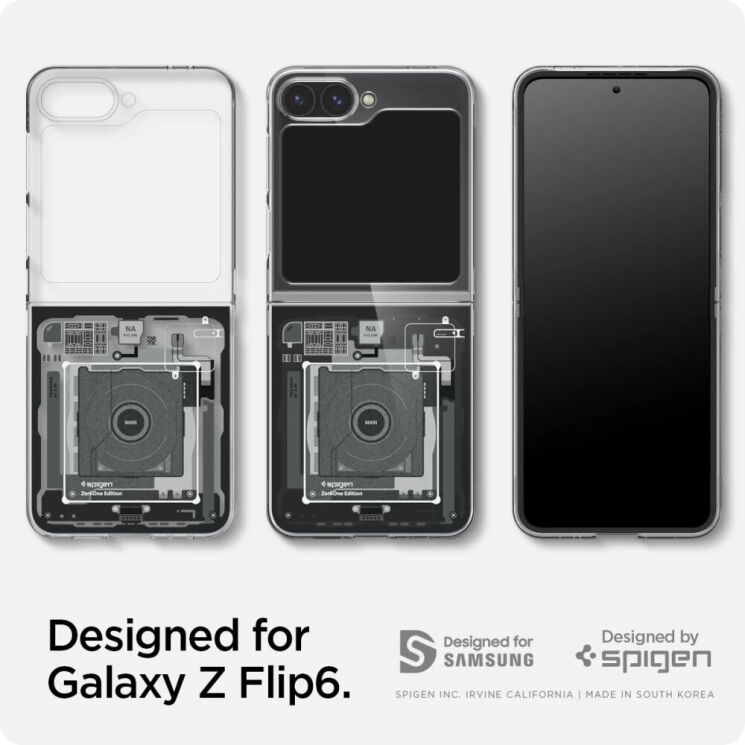 Защитный чехол Spigen (SGP) AirSkin Zero One для Samsung Galaxy Flip 6 - Black: фото 7 из 12