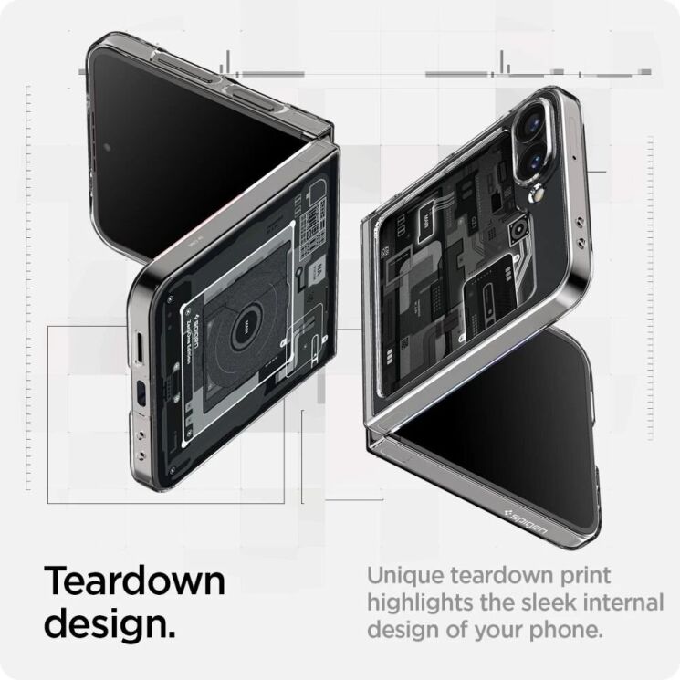 Защитный чехол Spigen (SGP) AirSkin Zero One для Samsung Galaxy Flip 6 - Black: фото 8 из 12