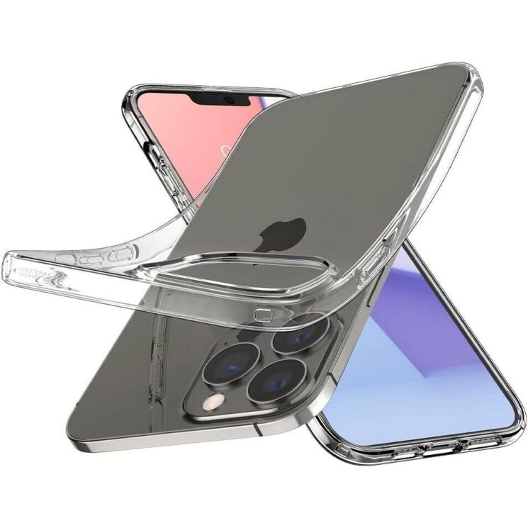 Защитный чехол Spigen (SGP) Crystal Flex для Apple iPhone 13 Pro Max (ACS03239) - Crystal Clear: фото 5 из 7
