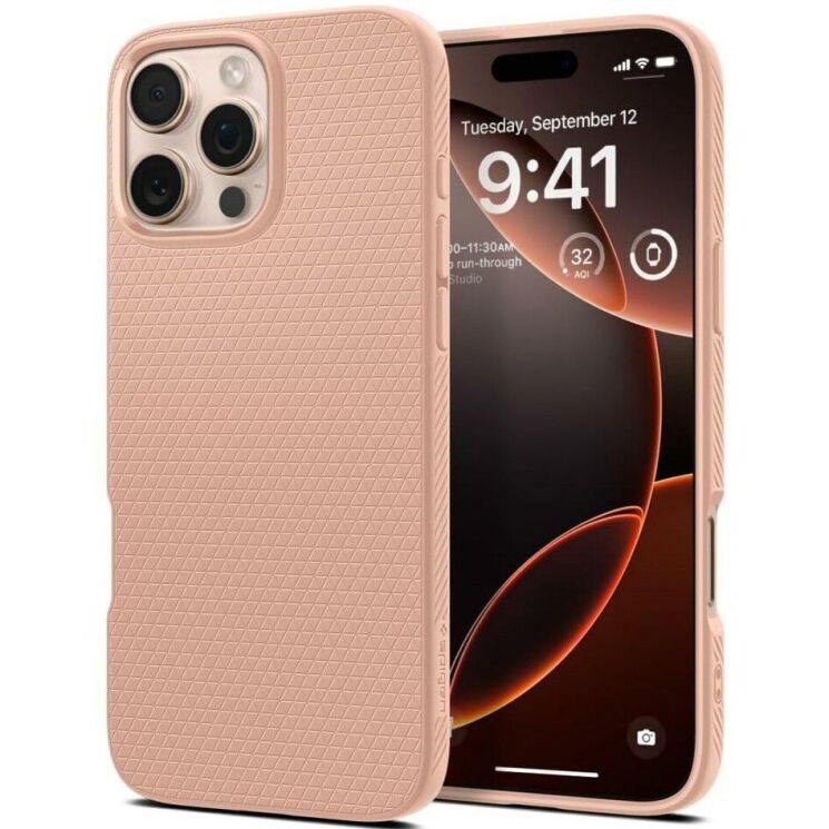 Захисний чохол Spigen (SGP) Liquid Air для Apple iPhone 16 Pro Max (ACS08687) - Rose Titanium: фото 1 з 16