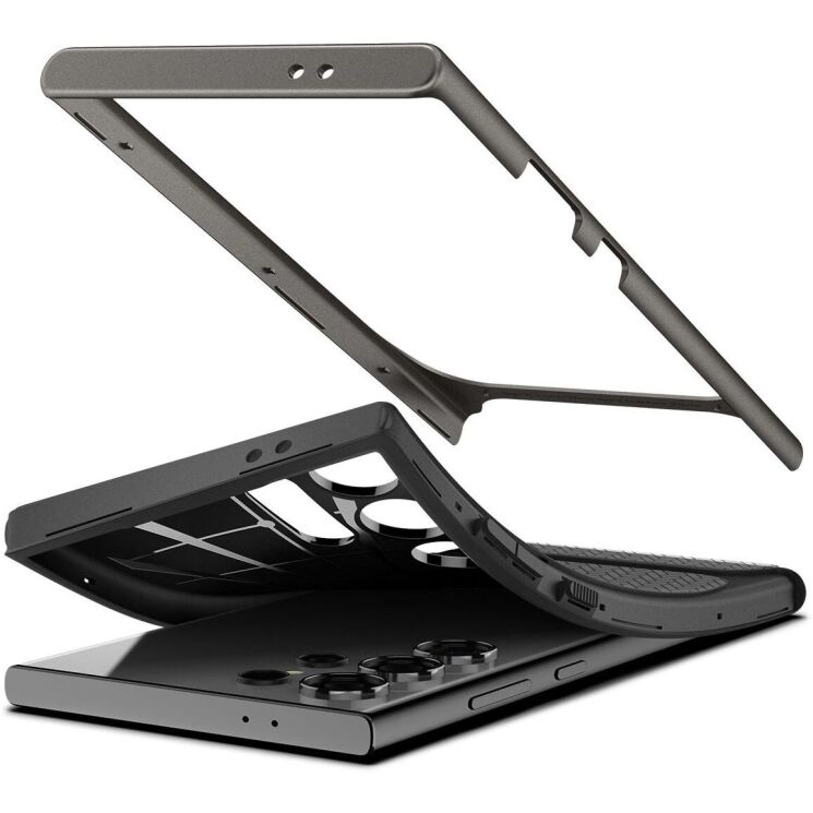 Защитный чехол Spigen (SGP) Neo Hybrid для Samsung Galaxy S24 Ultra (S928) - Gunmetal: фото 5 из 17