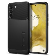 Захисний чохол Spigen (SGP) Slim Armor для Samsung Galaxy S22 (S901) - Black: фото 1 з 8