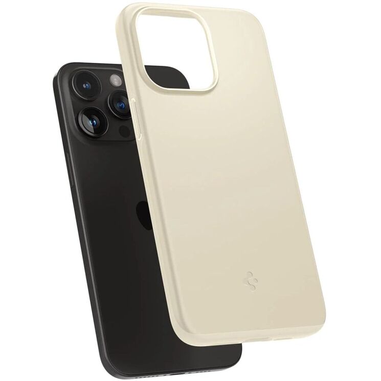 Защитный чехол Spigen (SGP) Thin Fit для Apple iPhone 15 Pro Max - Mute Beige: фото 3 из 15