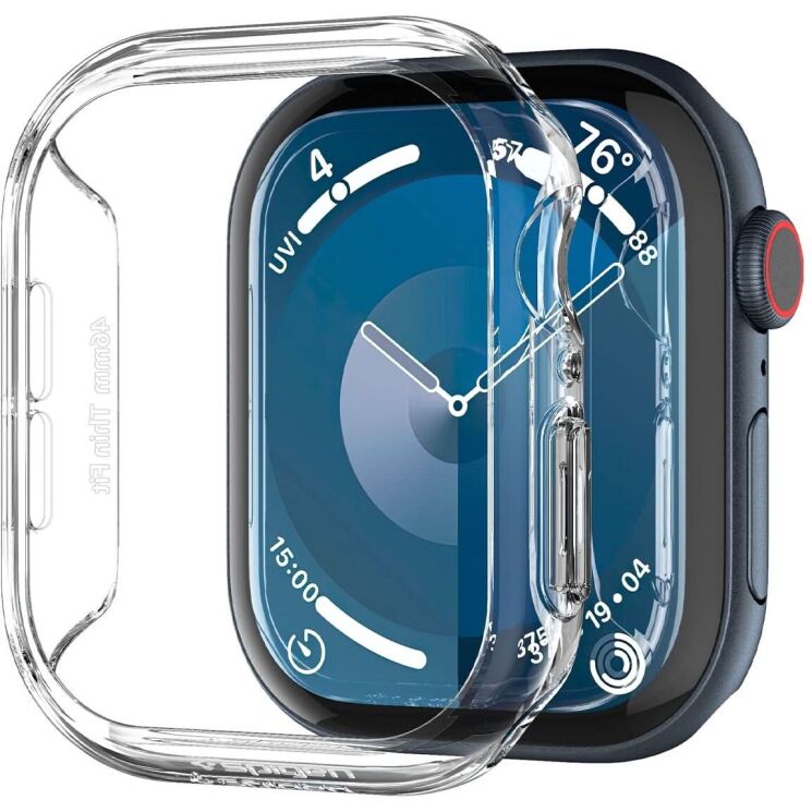 Защитный чехол Spigen (SGP) Thin Fit (FW) для Apple Watch 10 46 mm (ACS08602) - Crystal Clear: фото 1 из 16
