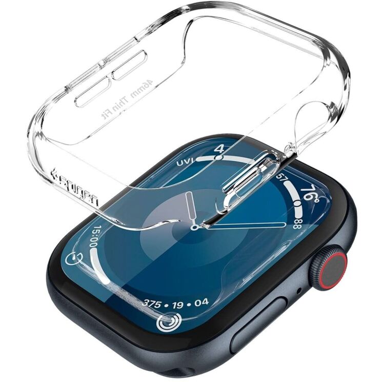 Защитный чехол Spigen (SGP) Thin Fit (FW) для Apple Watch 10 46 mm (ACS08602) - Crystal Clear: фото 3 из 16