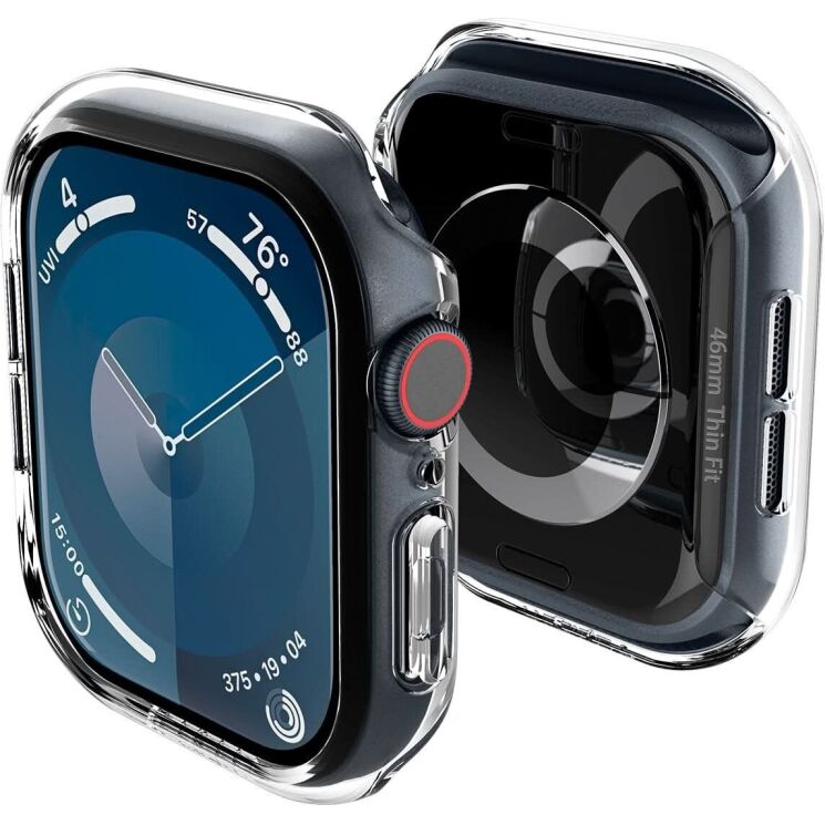 Защитный чехол Spigen (SGP) Thin Fit (FW) для Apple Watch 10 46 mm (ACS08602) - Crystal Clear: фото 4 из 16