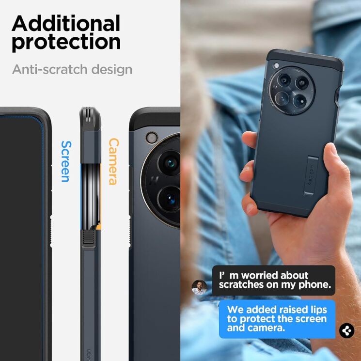 Защитный чехол Spigen (SGP) Tough Armor для OnePlus 12 - Metal Slate: фото 15 из 17
